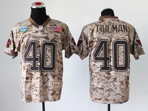  Cardinals #40 Pat Tillman Camo Men's Stitched NFL New Elite USMC Jersey