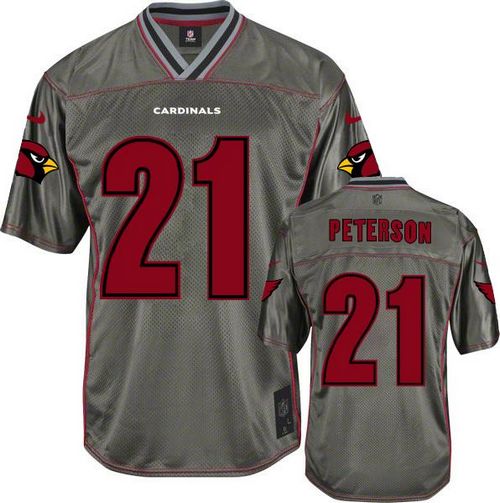  Cardinals #21 Patrick Peterson Grey Men's Stitched NFL Elite Vapor Jersey