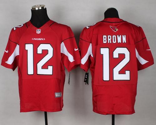  Cardinals #12 John Brown Red Team Color Men's Stitched NFL Elite Jersey