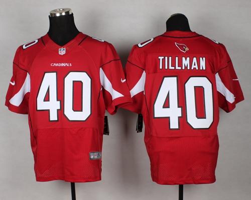  Cardinals #40 Pat Tillman Red Team Color Men's Stitched NFL Elite Jersey