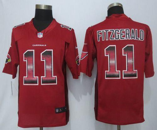  Cardinals #11 Larry Fitzgerald Red Team Color Men's Stitched NFL Limited Strobe Jersey