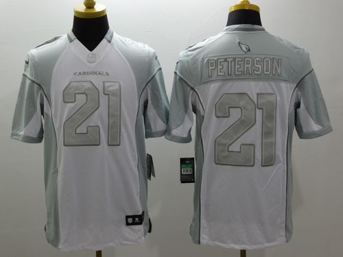  Cardinals #21 Patrick Peterson White Men's Stitched NFL Limited Platinum Jersey