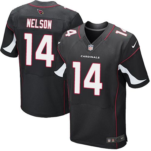  Cardinals #14 J.J. Nelson Black Alternate Men's Stitched NFL Elite Jersey