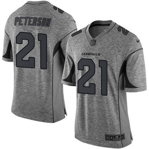  Cardinals #21 Patrick Peterson Gray Men's Stitched NFL Limited Gridiron Gray Jersey