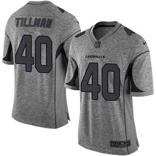  Cardinals #40 Pat Tillman Gray Men's Stitched NFL Limited Gridiron Gray Jersey