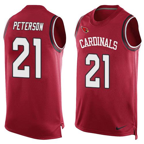  Cardinals #21 Patrick Peterson Red Team Color Men's Stitched NFL Limited Tank Top Jersey