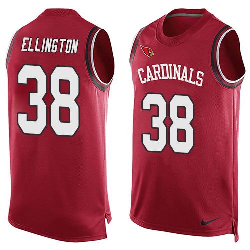  Cardinals #38 Andre Ellington Red Team Color Men's Stitched NFL Limited Tank Top Jersey