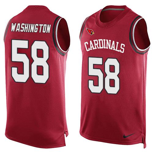  Cardinals #58 Daryl Washington Red Team Color Men's Stitched NFL Limited Tank Top Jersey