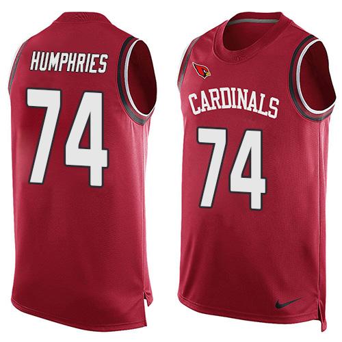  Cardinals #74 D.J. Humphries Red Team Color Men's Stitched NFL Limited Tank Top Jersey