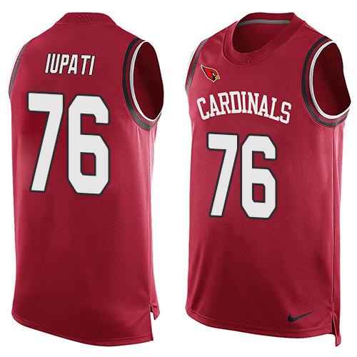  Cardinals #76 Mike Iupati Red Team Color Men's Stitched NFL Limited Tank Top Jersey