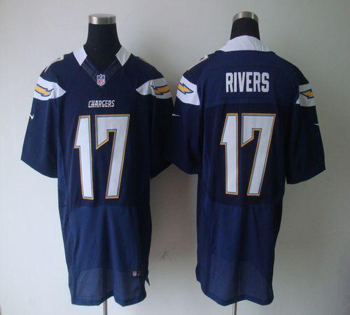  Chargers #17 Philip Rivers Navy Blue Team Color Men's Stitched NFL Elite Jersey