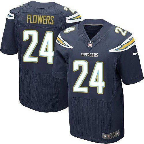  Chargers #24 Brandon Flowers Navy Blue Team Color Men's Stitched NFL New Elite Jersey
