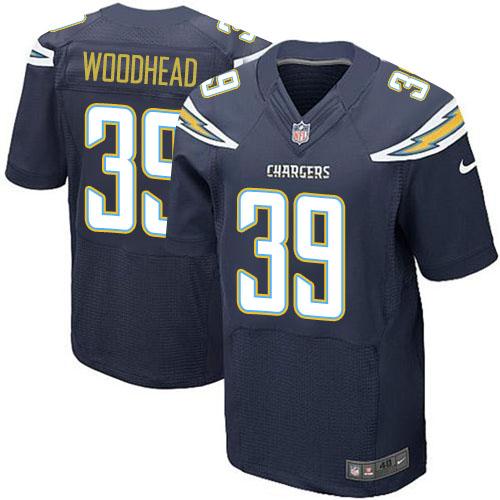  Chargers #39 Danny Woodhead Navy Blue Team Color Men's Stitched NFL New Elite Jersey