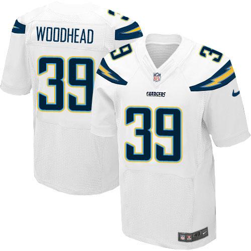  Chargers #39 Danny Woodhead White Men's Stitched NFL New Elite Jersey
