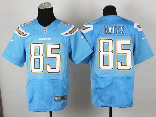  Chargers #85 Antonio Gates Electric Blue Alternate Men's Stitched NFL New Elite Jersey