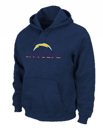 San Diego Chargers Authentic Logo Pullover Hoodie Dark Blue