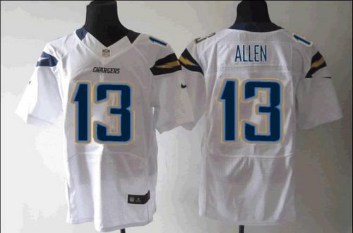  Chargers #13 Keenan Allen White Men's Stitched NFL Elite Jersey
