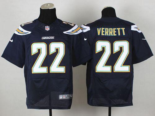  Chargers #22 Jason Verrett Navy Blue Team Color Men's Stitched NFL New Elite Jersey