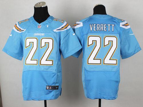  Chargers #22 Jason Verrett Electric Blue Alternate Men's Stitched NFL New Elite Jersey