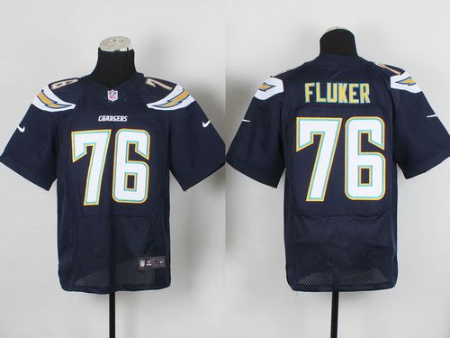  Chargers #76 D.J. Fluker Navy Blue Team Color Men's Stitched NFL New Elite Jersey