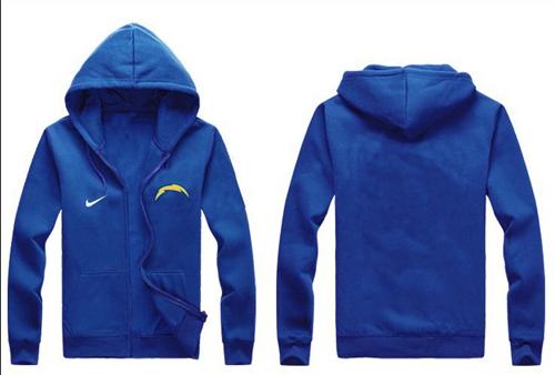  San Diego Chargers Authentic Logo Hoodie Blue