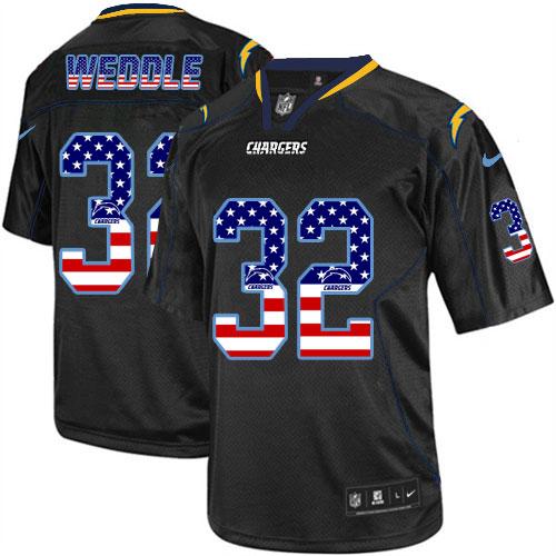 Nike Chargers #32 Eric Weddle Black Men's Stitched NFL Elite USA ...
