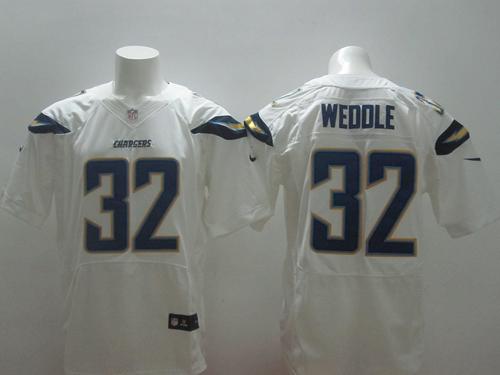  Chargers #32 Eric Weddle White Men's Stitched NFL New Elite Jersey