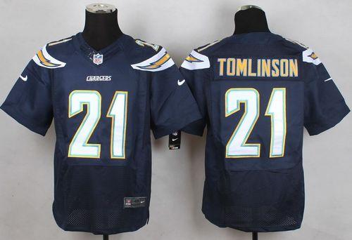  Chargers #21 LaDainian Tomlinson Navy Blue Team Color Men's Stitched NFL New Elite Jersey
