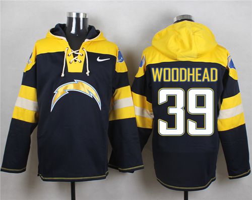  Chargers #39 Danny Woodhead Navy Blue Player Pullover NFL Hoodie