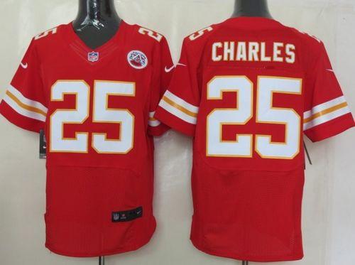  Chiefs #25 Jamaal Charles Red Team Color Men's Stitched NFL Elite Jersey