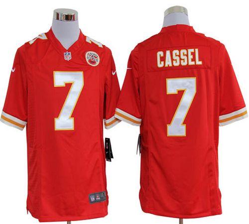  Chiefs #7 Matt Cassel Red Team Color Men's Stitched NFL Game Jersey
