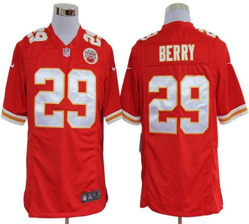  Chiefs #29 Eric Berry Red Team Color Men's Stitched NFL Game Jersey
