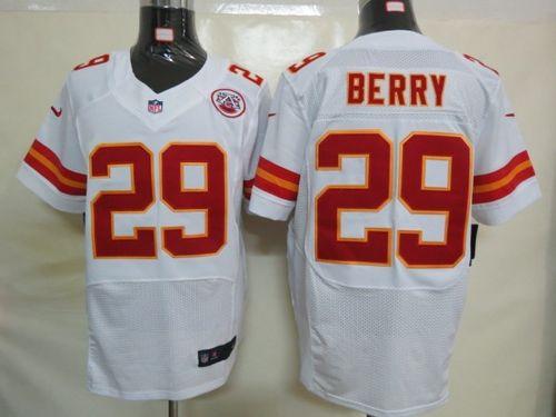  Chiefs #29 Eric Berry White Men's Stitched NFL Elite Jersey