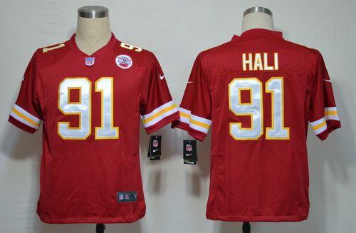  Chiefs #91 Tamba Hali Red Team Color Men's Stitched NFL Game Jersey