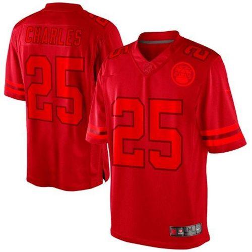  Chiefs #25 Jamaal Charles Red Men's Stitched NFL Drenched Limited Jersey