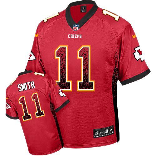  Chiefs #11 Alex Smith Red Team Color Men's Stitched NFL Elite Drift Fashion Jersey