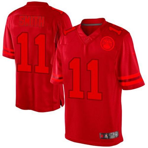  Chiefs #11 Alex Smith Red Men's Stitched NFL Drenched Limited Jersey