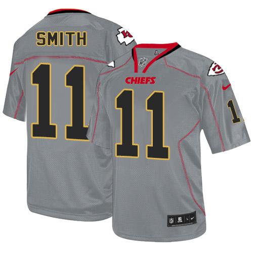  Chiefs #11 Alex Smith Lights Out Grey Men's Stitched NFL Elite Jersey