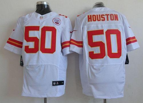  Chiefs #50 Justin Houston White Men's Stitched NFL Elite Jersey