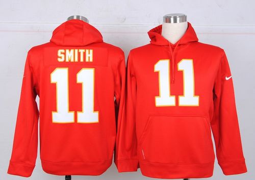 Kansas City Chiefs #11 Alex Smith NFL Pullover Hoodie Red