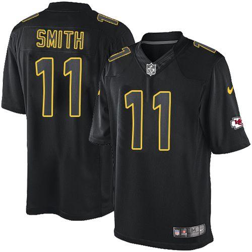  Chiefs #11 Alex Smith Black Men's Stitched NFL Impact Limited Jersey