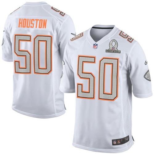  Chiefs #50 Justin Houston White Pro Bowl Men's Stitched NFL Elite Team Rice Jersey