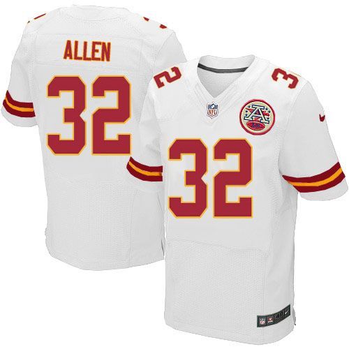  Chiefs #32 Marcus Allen White Men's Stitched NFL Elite Jersey