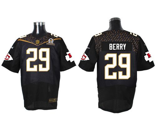  Chiefs #29 Eric Berry Black 2016 Pro Bowl Men's Stitched NFL Elite Jersey