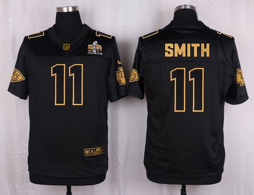  Chiefs #11 Alex Smith Black Men's Stitched NFL Elite Pro Line Gold Collection Jersey