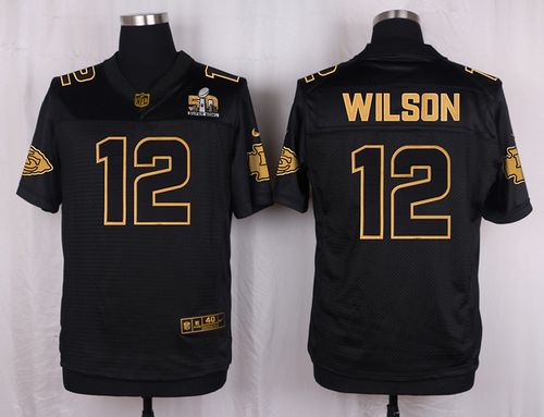  Chiefs #12 Albert Wilson Black Men's Stitched NFL Elite Pro Line Gold Collection Jersey