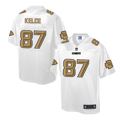 Chiefs #87 Travis Kelce White Men's NFL Pro Line Fashion Game Jersey