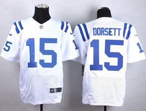  Colts #15 Phillip Dorsett White Men's Stitched NFL Elite Jersey
