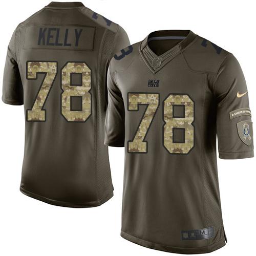  Colts #78 Ryan Kelly Green Men's Stitched NFL Limited Salute to Service Jersey