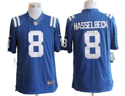  Colts #8 Matt Hasselbeck Royal Blue Team Color Men's Stitched NFL Limited Jersey